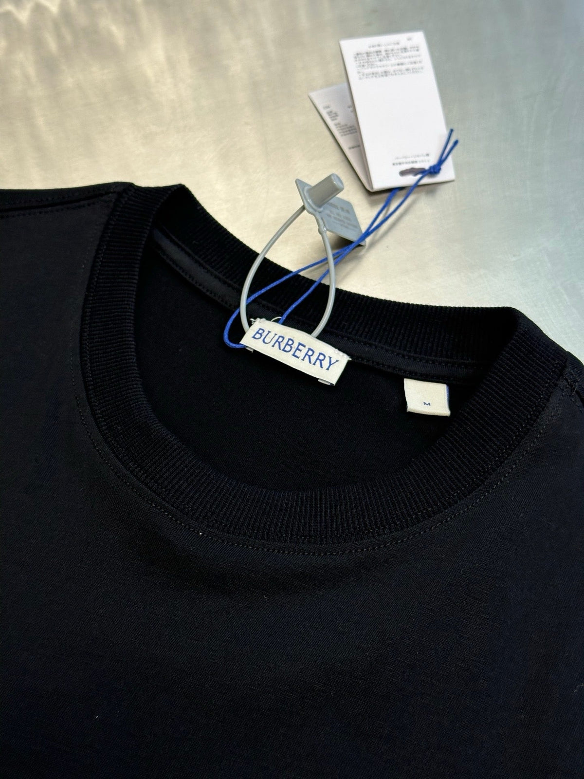 Black Cotton Cuff Detail Long-Sleeve - Men's