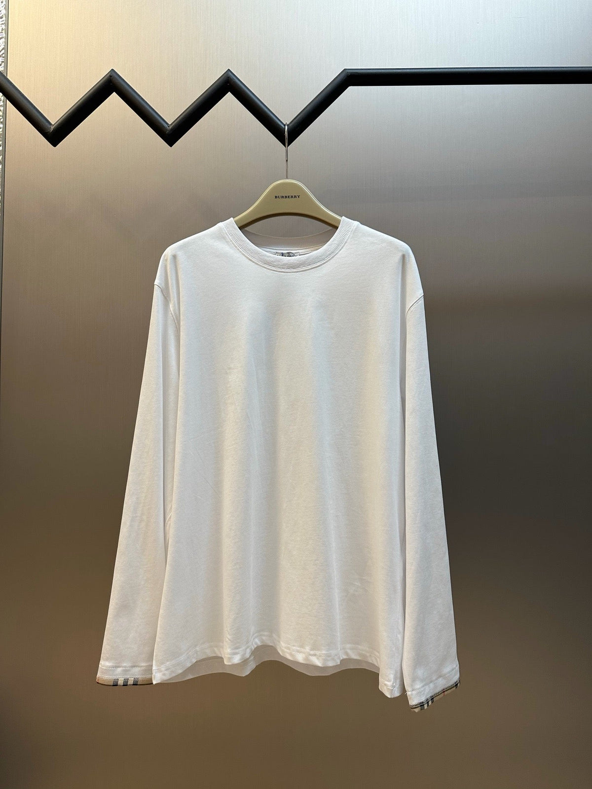 Black Cotton Cuff Detail Long-Sleeve - Men's