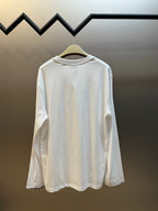 Schwarzes Langarmshirt aus Baumwolle mit Bündchendetail – Herren