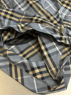 Blauer Baumwoll-Check-Kordelzug – Herren