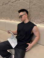 Schwarz-weißes Tanktop für Herren