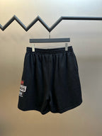 Schwarze Kordelzug-Hose aus Baumwolle – Herren