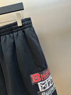Schwarze Kordelzug-Hose aus Baumwolle – Herren