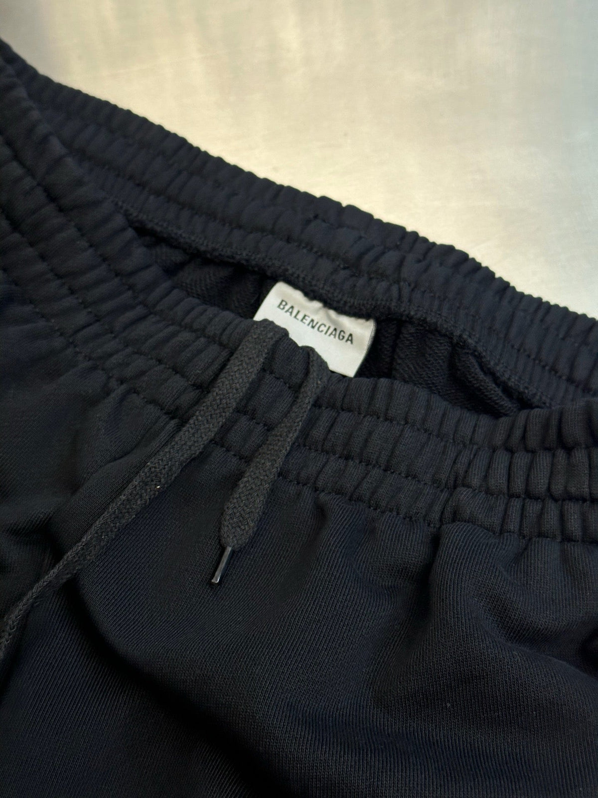 Schwarze Kordelzug-Hose aus Baumwolle – Herren