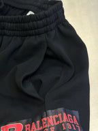 Schwarze Kordelzug-Hose aus Baumwolle – Herren