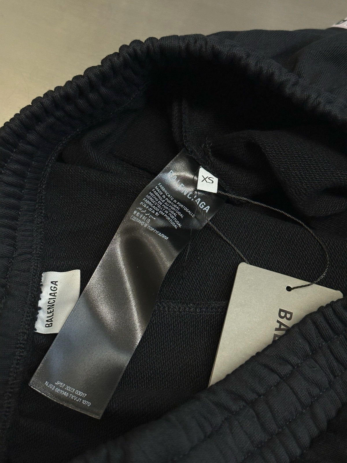 Schwarze Kordelzug-Hose aus Baumwolle – Herren