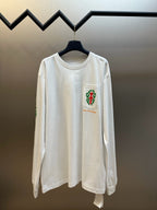 Cream Cotton Crest Long-Sleeve - Men's