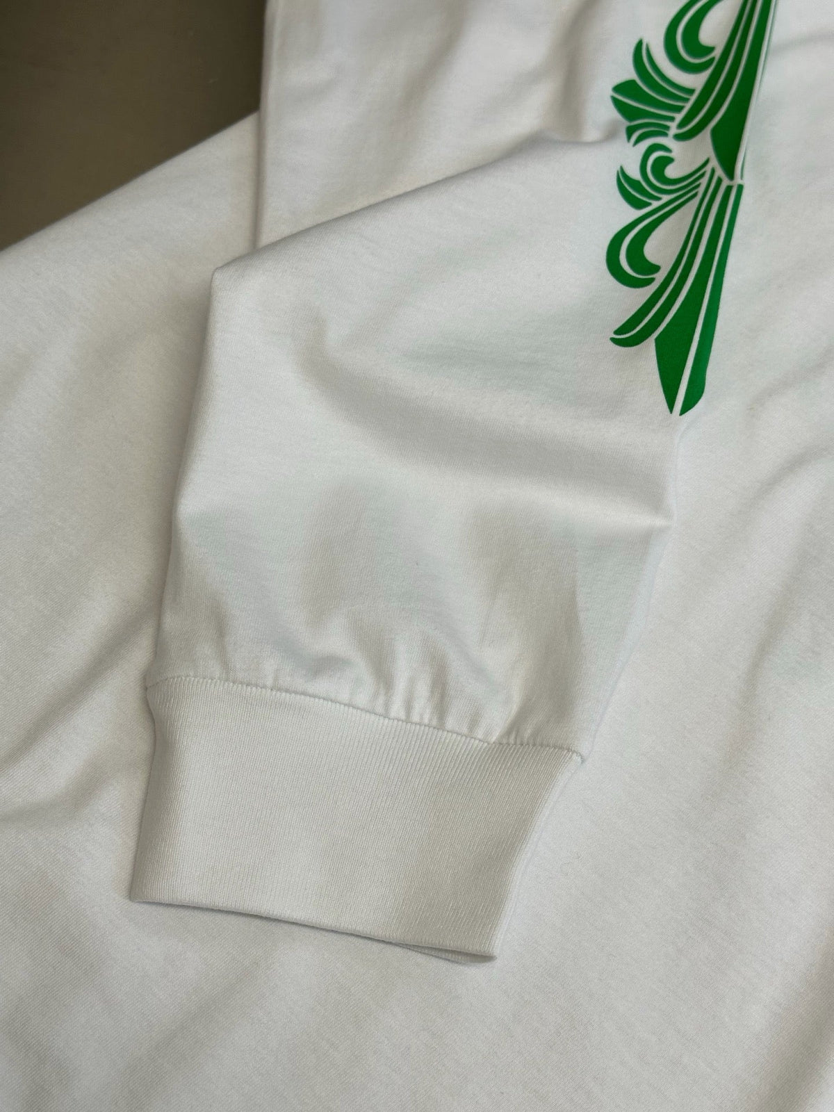 Cream Cotton Crest Long-Sleeve - Men's