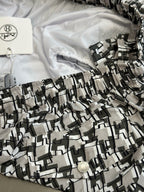 White Nylon Monogram Print Swim - Men's