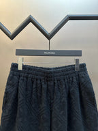 Navy Jacquard Textured Drawstring - Men's