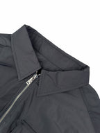 Black Nylon Short-Sleeve Shirt Jacket - Men's