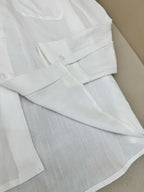 Weißes Langarmhemd aus Baumwolle mit zwei Taschen – Herren