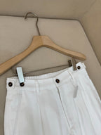 Brown Leather Plain Wide-Leg - Men's