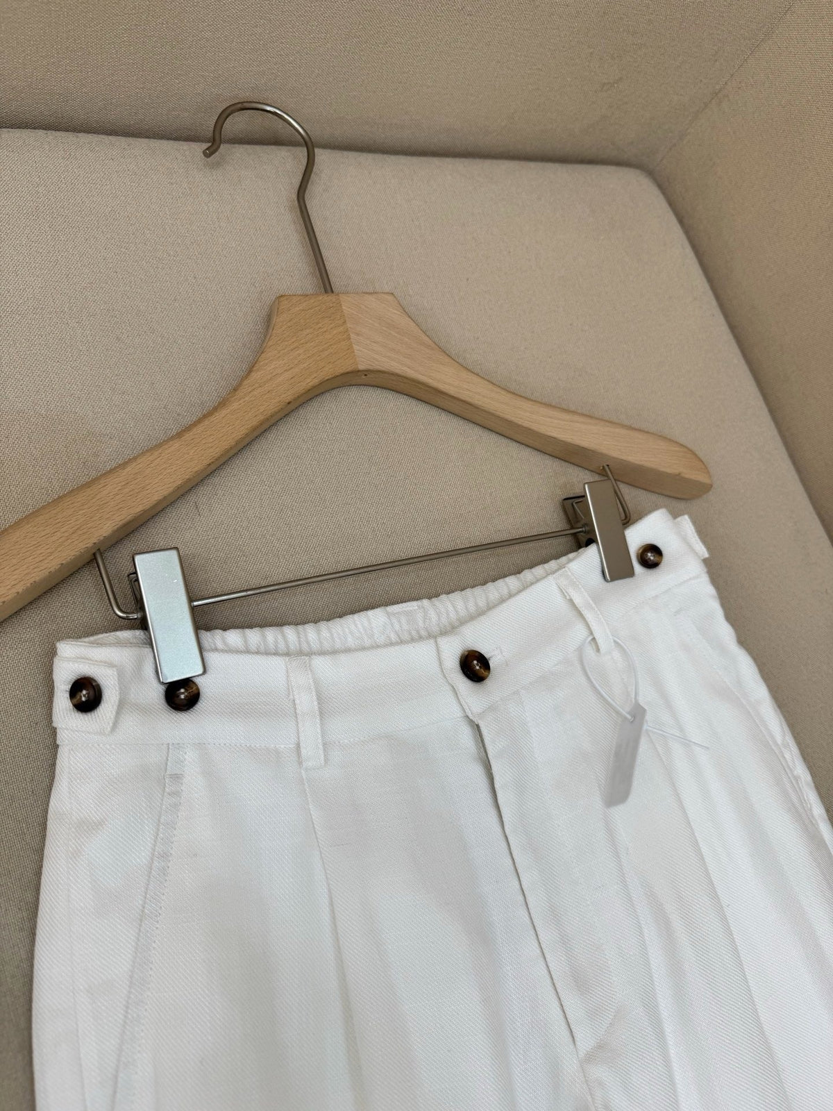 Brown Leather Plain Wide-Leg - Men's
