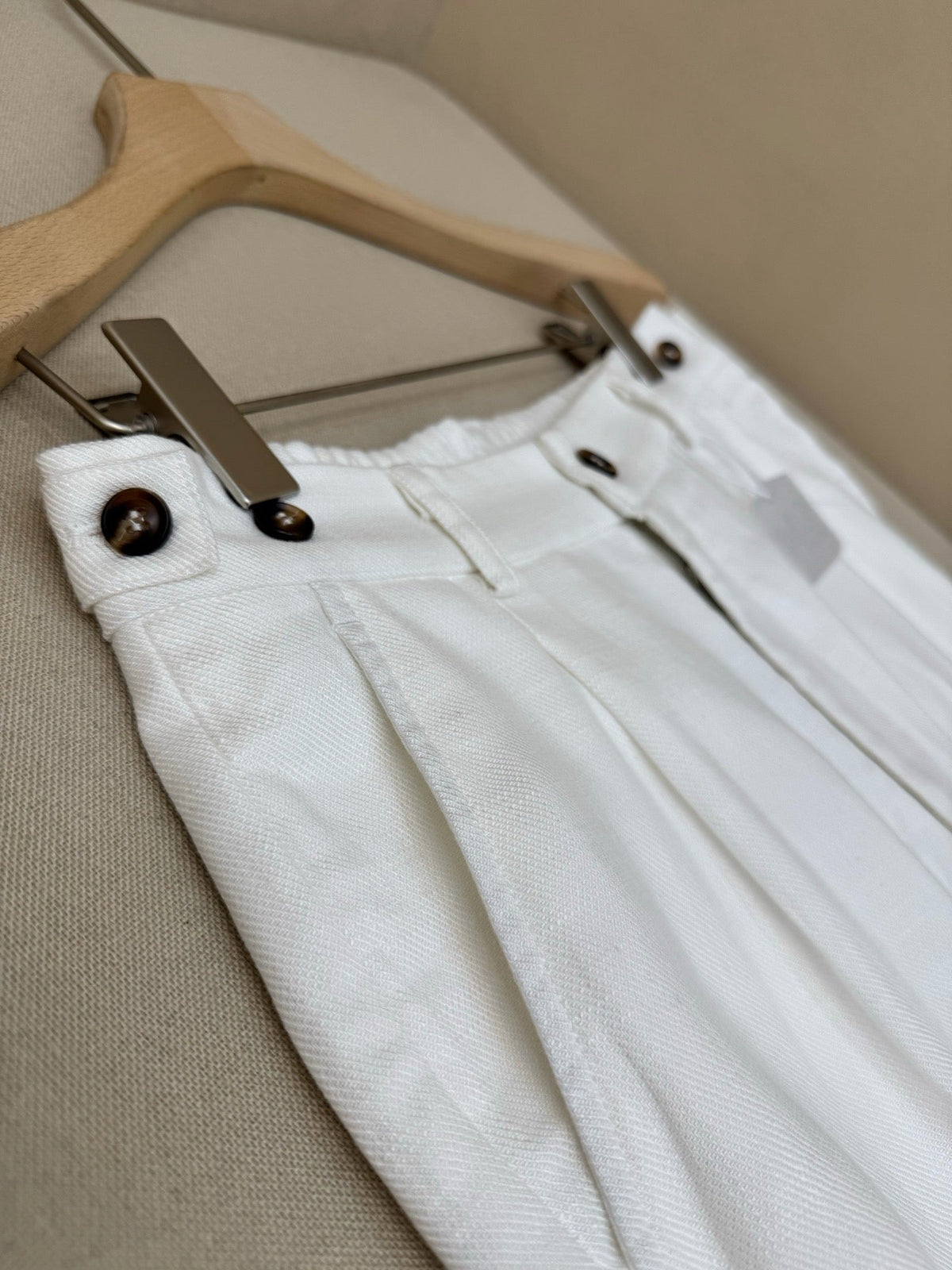 Brown Leather Plain Wide-Leg - Men's