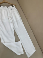 Brown Leather Plain Wide-Leg - Men's