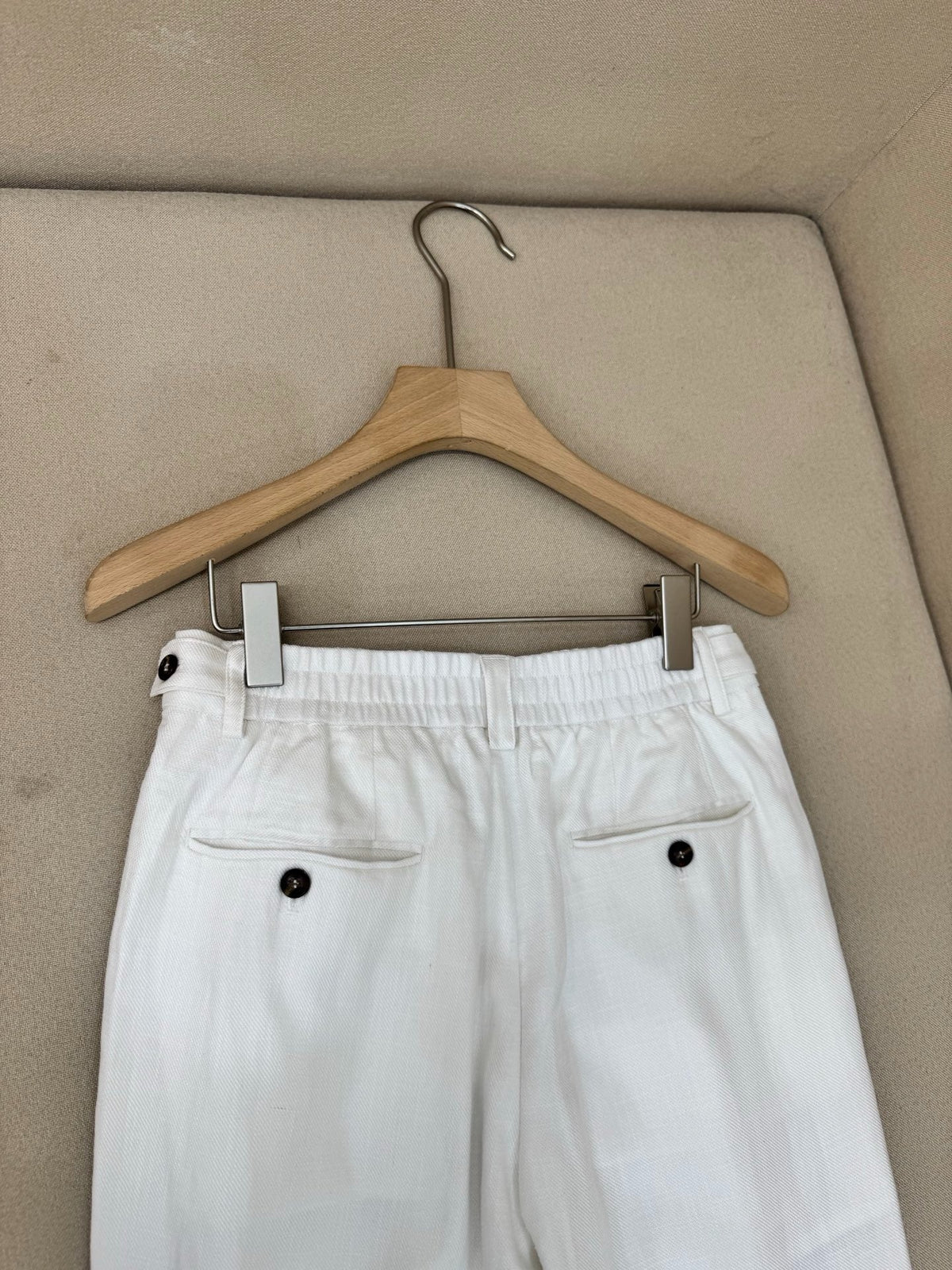 Brown Leather Plain Wide-Leg - Men's
