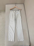 Brown Leather Plain Wide-Leg - Men's