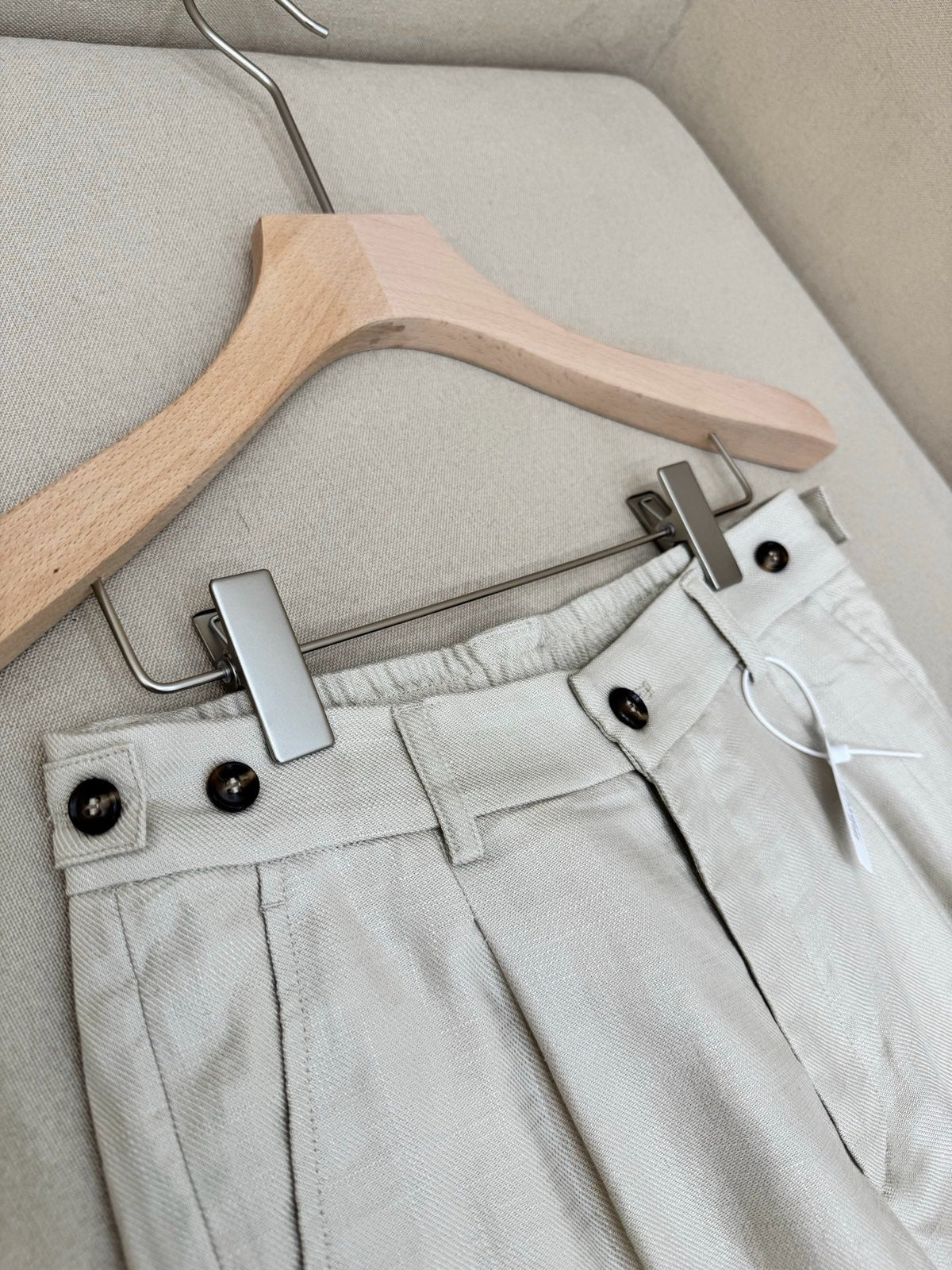 Brown Leather Plain Wide-Leg - Men's