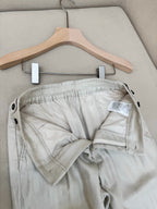 Brown Leather Plain Wide-Leg - Men's
