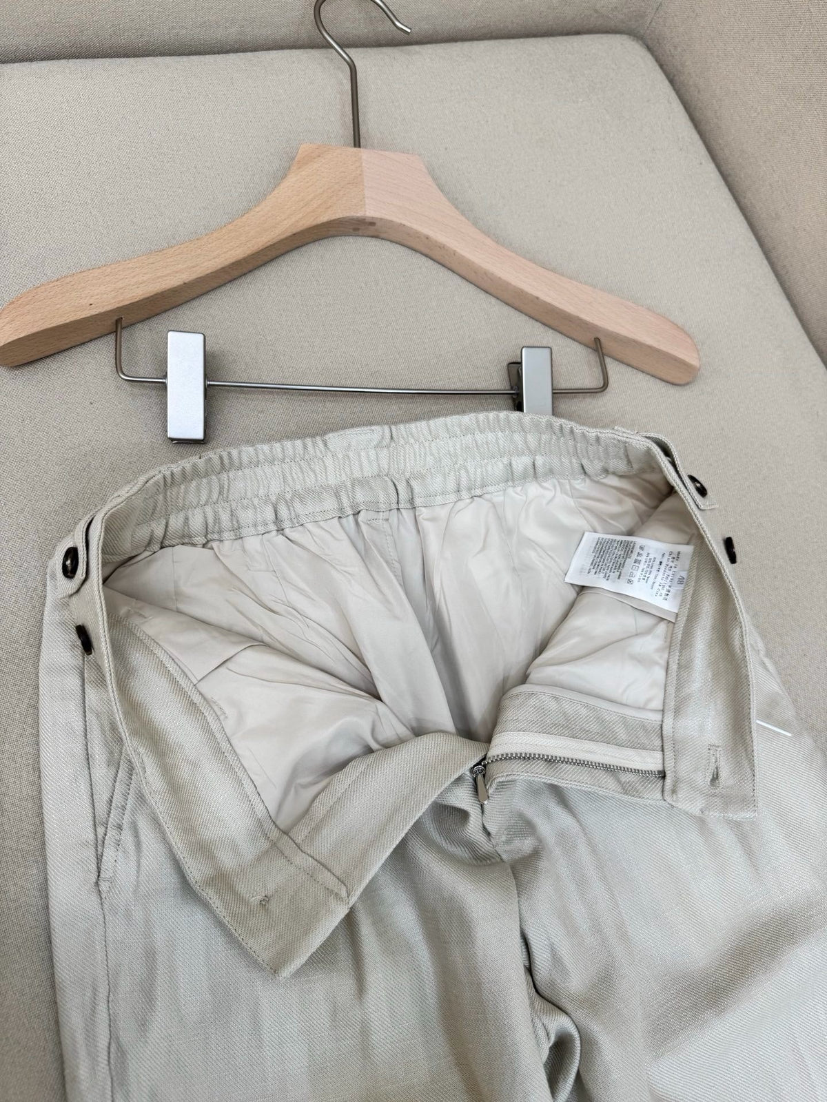 Brown Leather Plain Wide-Leg - Men's
