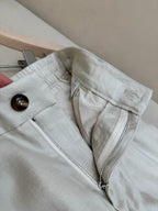 Brown Leather Plain Wide-Leg - Men's