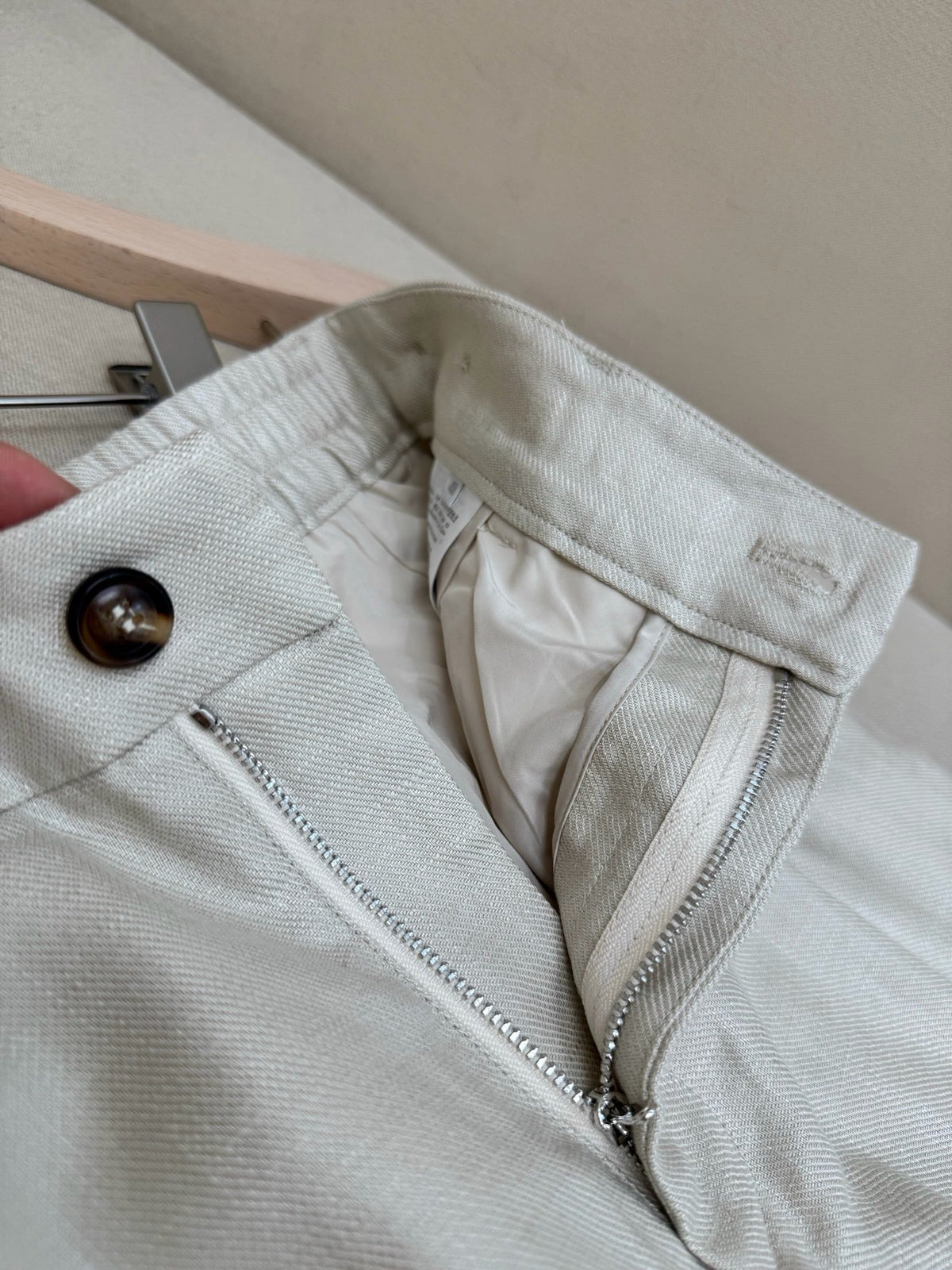 Brown Leather Plain Wide-Leg - Men's
