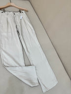 Brown Leather Plain Wide-Leg - Men's