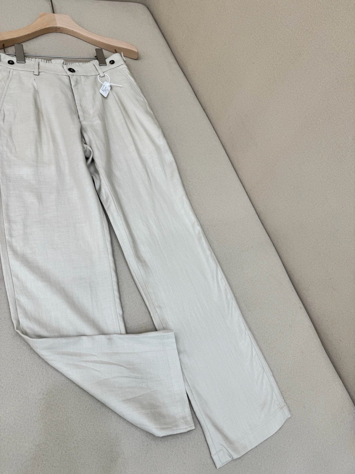 Brown Leather Plain Wide-Leg - Men's
