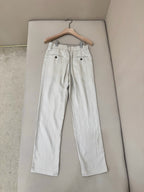 Brown Leather Plain Wide-Leg - Men's