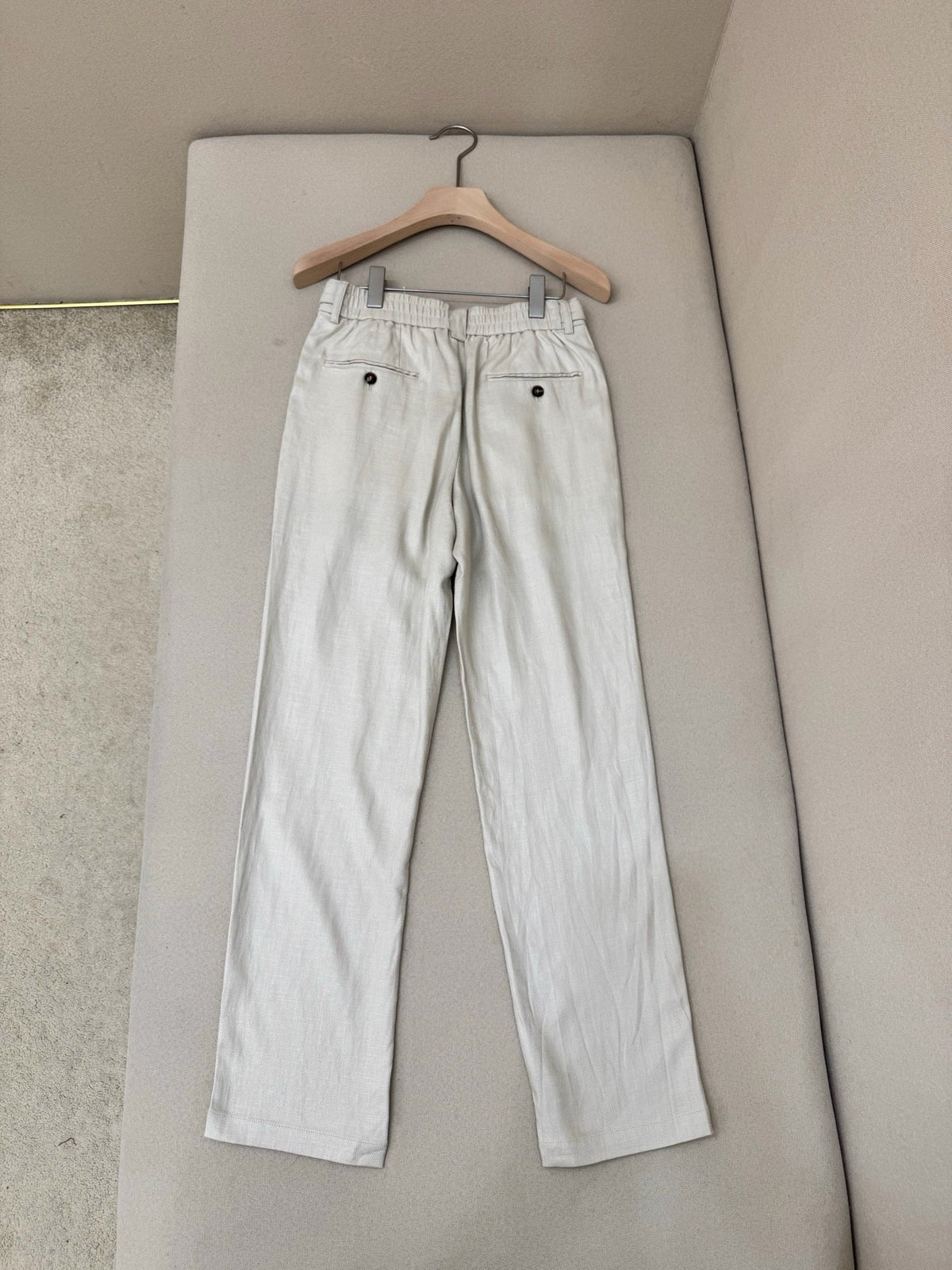 Brown Leather Plain Wide-Leg - Men's