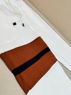 Navy Cotton Contrast Stripe Straight - Men's