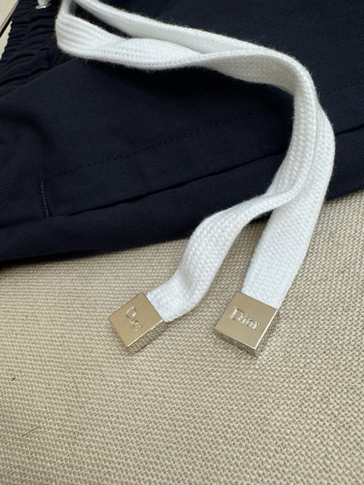 Navy Nylon Logo Swim - Men's