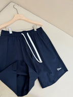 Navy Nylon Logo Swim - Men's
