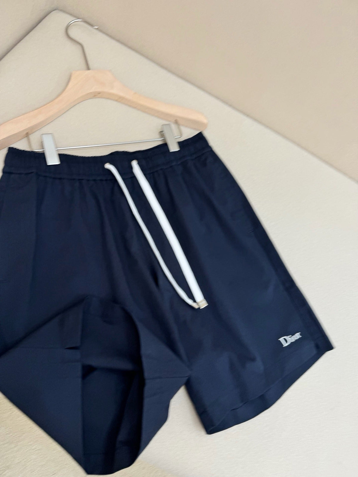 Navy Nylon Logo Swim - Men's