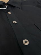 Weißes Baumwoll-Langarmshirt mit Tasche – Herren