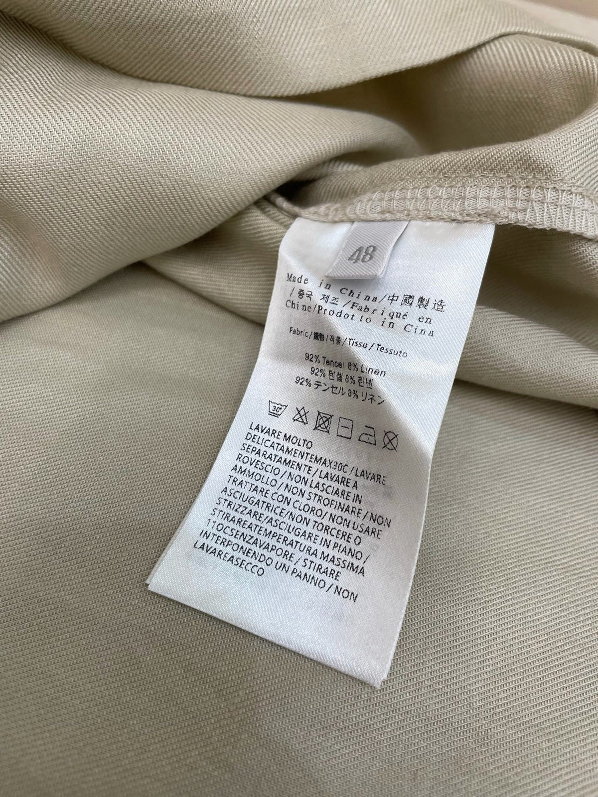 Weißes Baumwoll-Langarmshirt mit Tasche – Herren