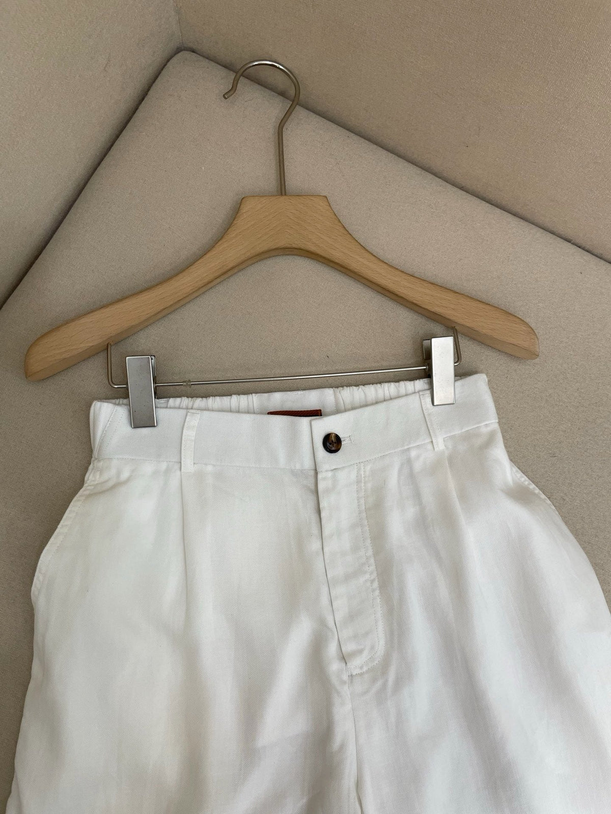 White Linen Plain Tailored - Men's