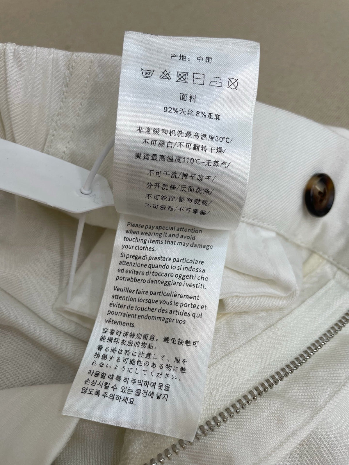 White Linen Plain Tailored - Men's