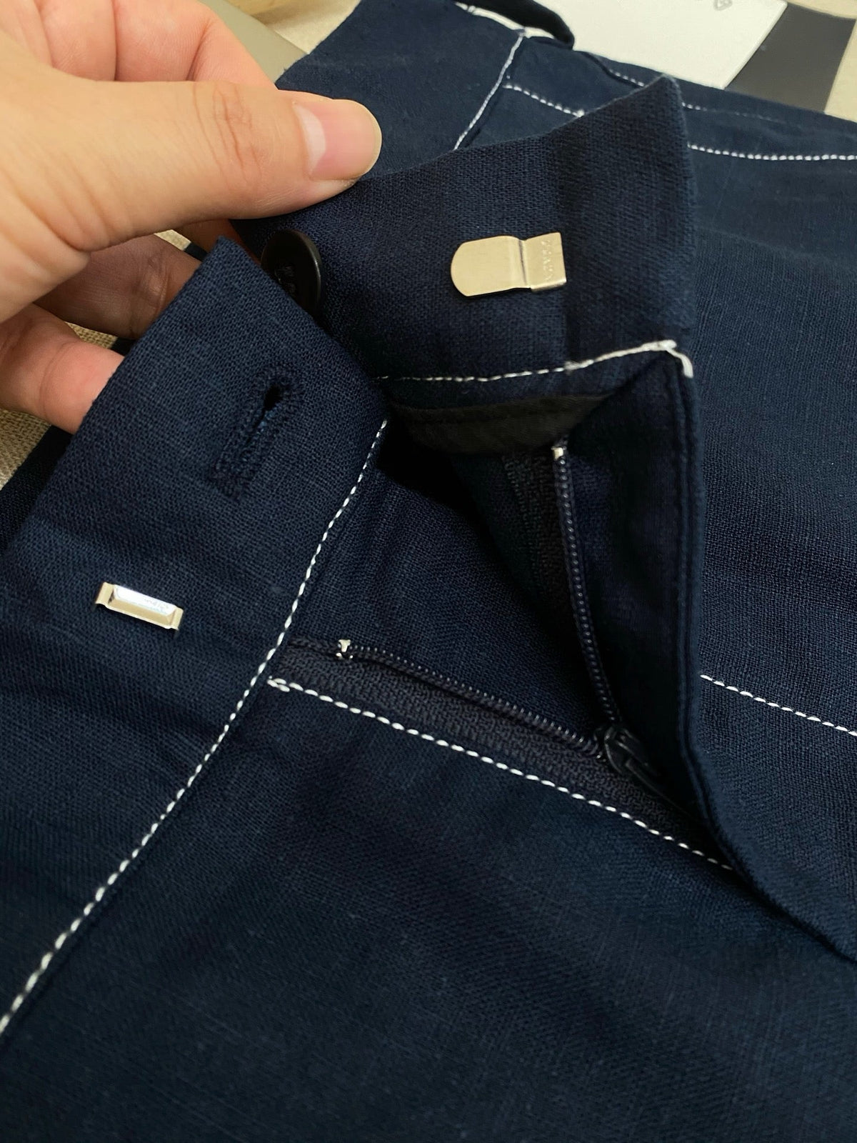 Navy Denim Uni Straight - Herren