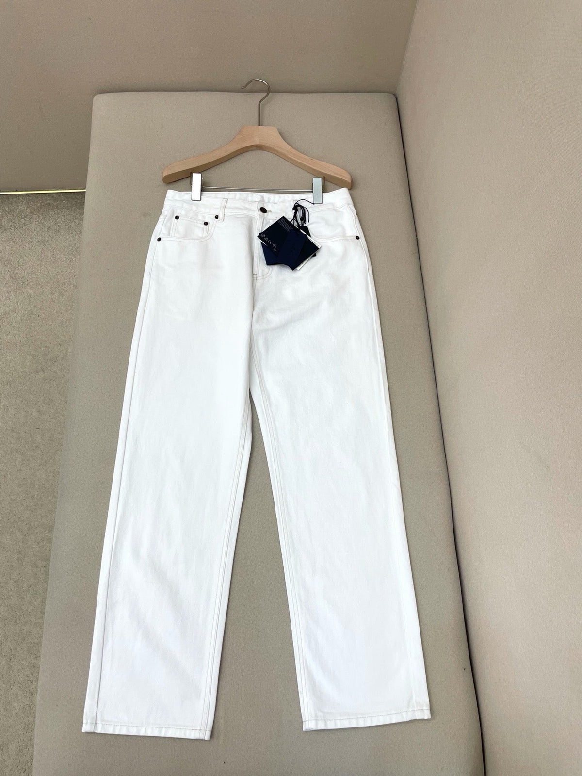 White Denim Motif Straight - Women's