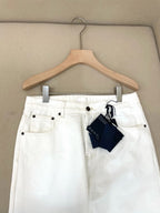 White Denim Motif Straight - Women's