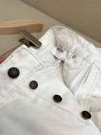 White Denim Motif Straight - Women's