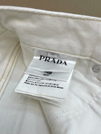 White Denim Motif Straight - Women's