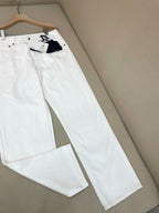 White Denim Motif Straight - Women's