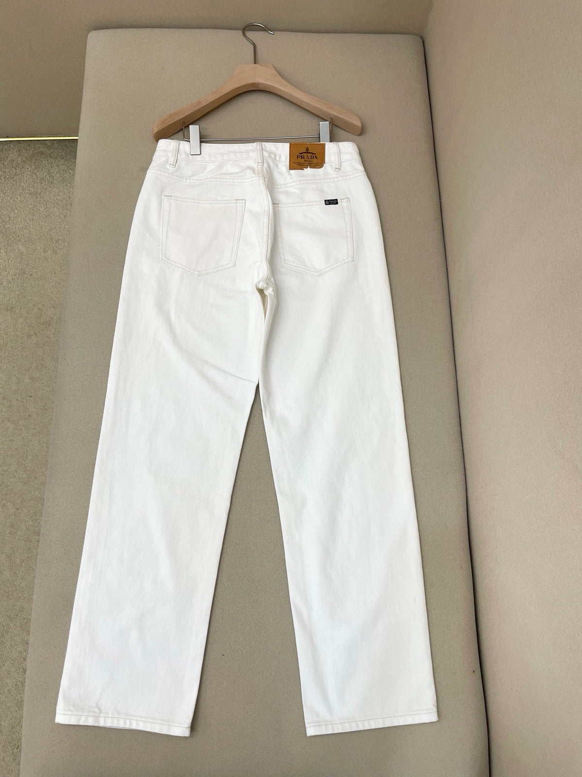 White Denim Motif Straight - Women's