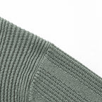 Navyfarbenes Strick-Kurzarmhemd mit kontrastierendem Kragen – Herren