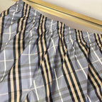 Graue Nylon-Badehose mit Karomuster – Herren