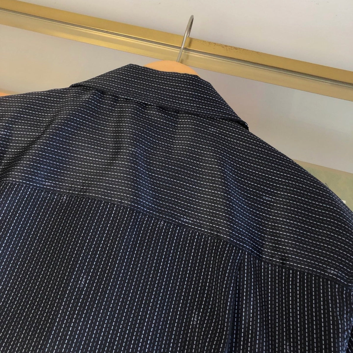 Marineblauer Cord, unifarben, Kurzarm - Herren