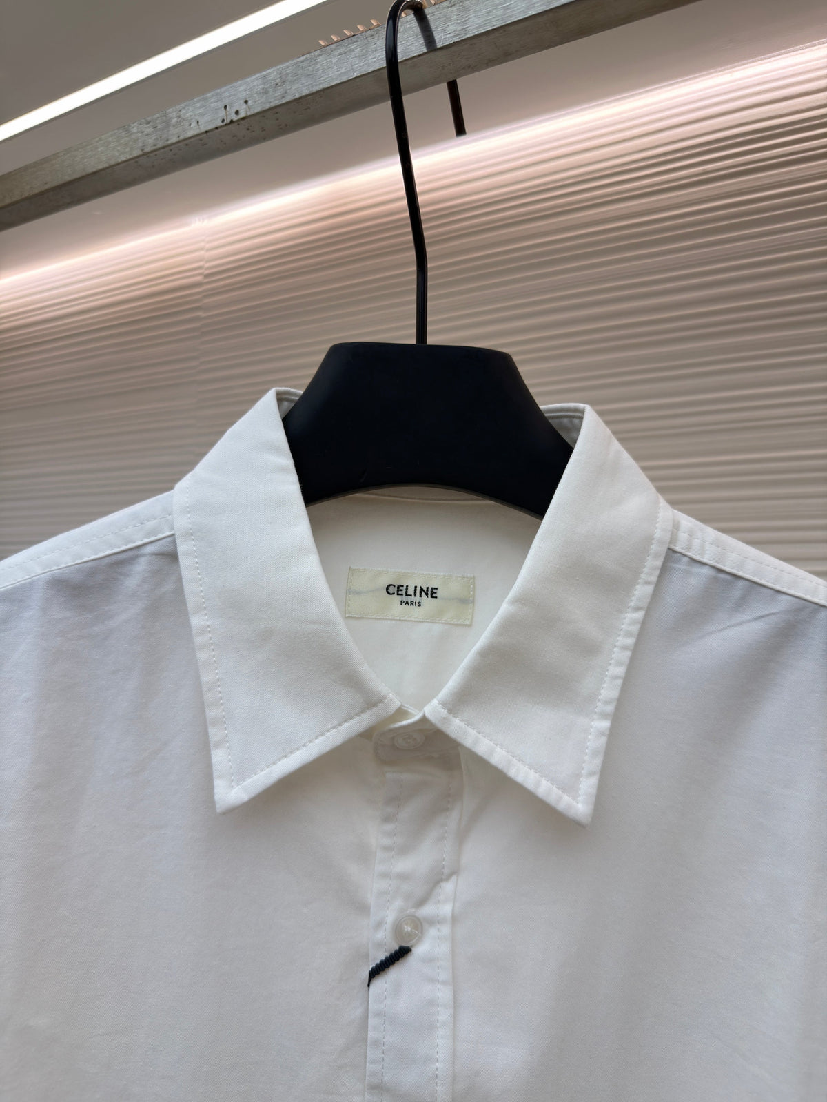 Weißes schlichtes Langarmshirt aus Baumwolle – Herren